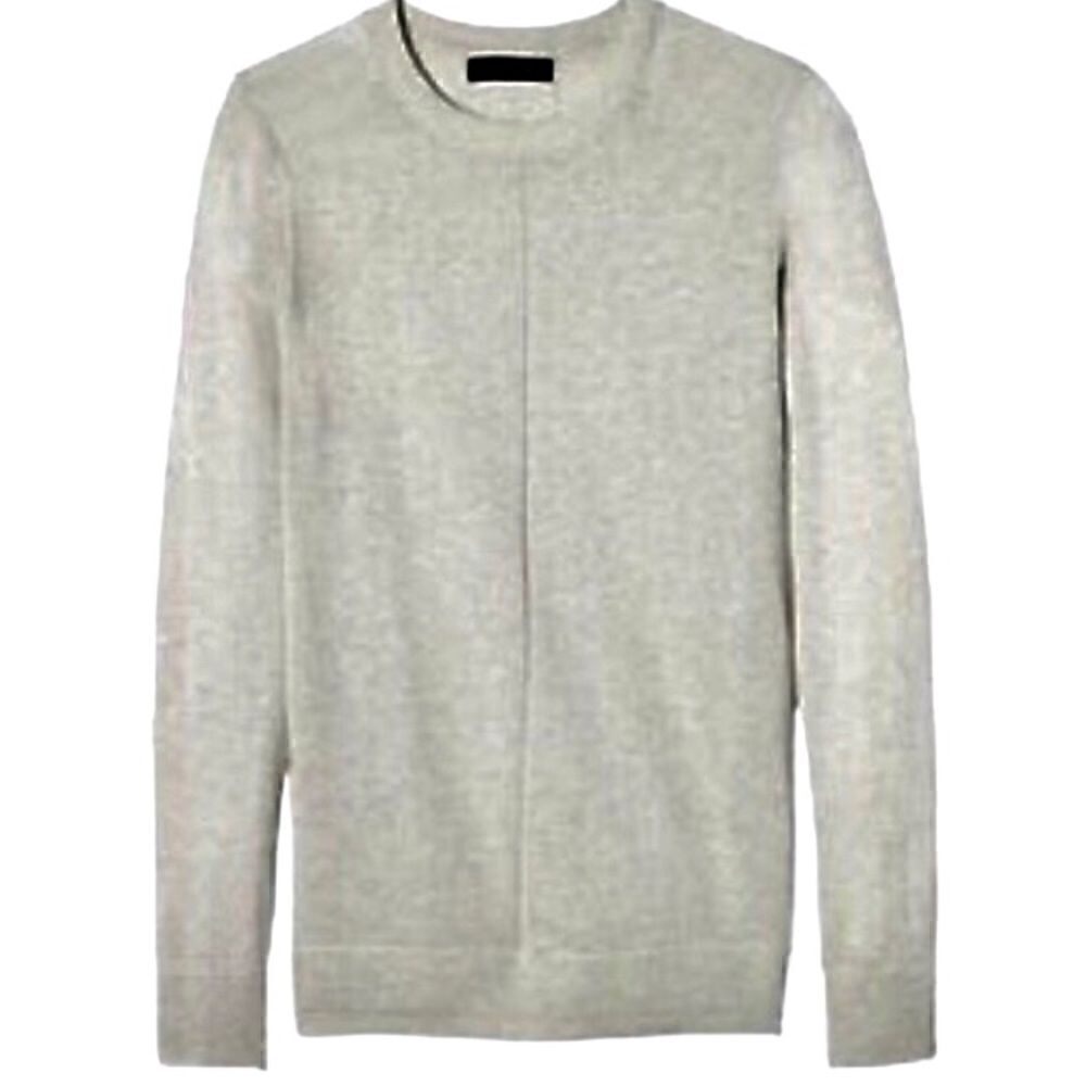Banana Republic Italian Superloft Classic Crew in Cream Heather Women’s S